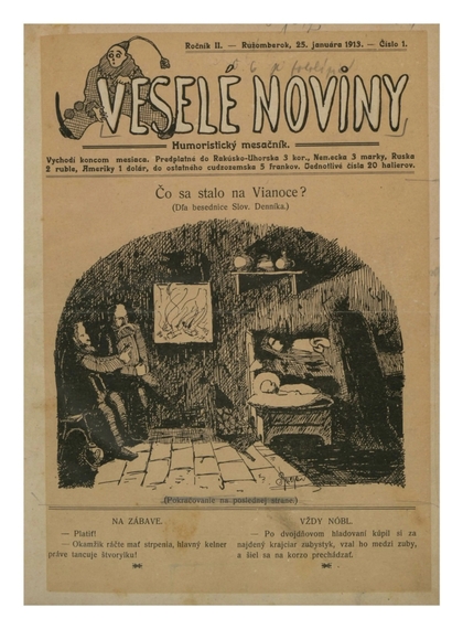 E-magazín Veselé noviny  1/1913 - Slovenská národná knižnica