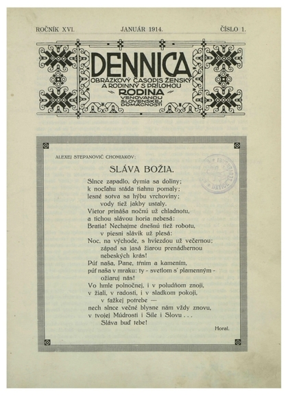 E-magazín Dennica  1/1914 - Slovenská národná knižnica