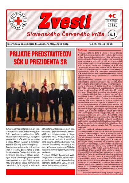 E-magazín Zvesti marec 2006 - Slovenský Červený kríž