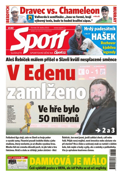 E-magazín Sport 29.1.2015 - CZECH NEWS CENTER a. s.