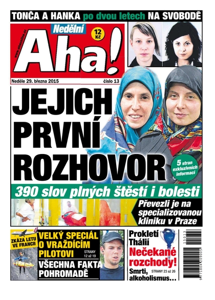 E-magazín Nedělní AHA! - 29.3.2015 - CZECH NEWS CENTER a. s.