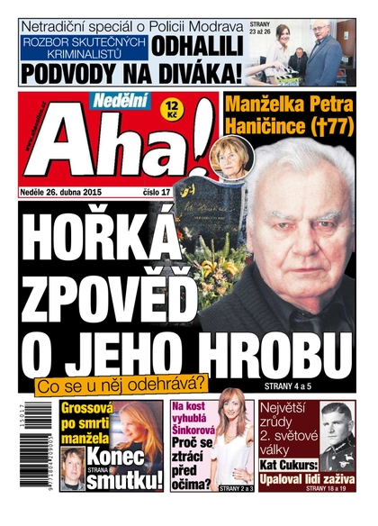 E-magazín Nedělní AHA! - 26.4.2015 - CZECH NEWS CENTER a. s.