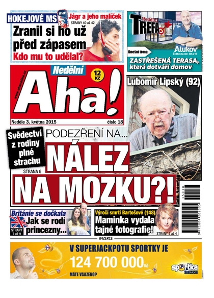 E-magazín Nedělní AHA! - 3.5.2015 - CZECH NEWS CENTER a. s.