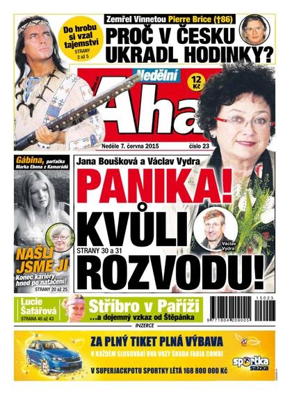 E-magazín Nedělní AHA! - 7.6.2015 - CZECH NEWS CENTER a. s.