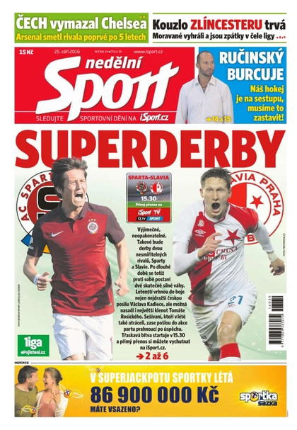 E-magazín Nedělní Sport - 25.9.2016 - CZECH NEWS CENTER a. s.