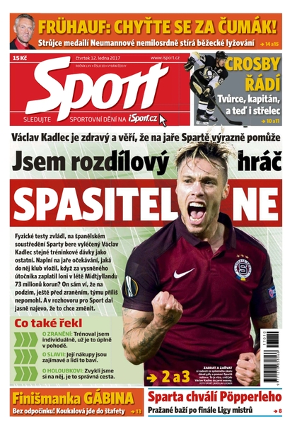 E-magazín Sport - 12.1.2017 - CZECH NEWS CENTER a. s.