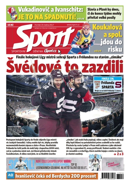 E-magazín Sport - 19.1.2017 - CZECH NEWS CENTER a. s.