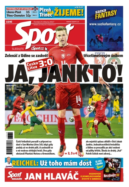 E-magazín Sport - 23.3.2017 - CZECH NEWS CENTER a. s.