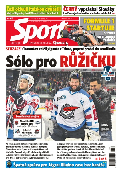E-magazín Sport - 25.3.2017 - CZECH NEWS CENTER a. s.