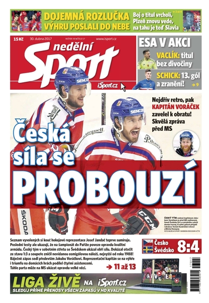 E-magazín Nedělní Sport - 30.4.2017 - CZECH NEWS CENTER a. s.