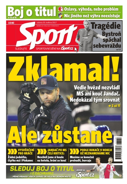 E-magazín Sport - 20.5.2017 - CZECH NEWS CENTER a. s.