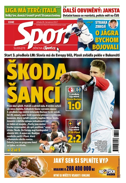 E-magazín Sport - 26.7.2017 - CZECH NEWS CENTER a. s.