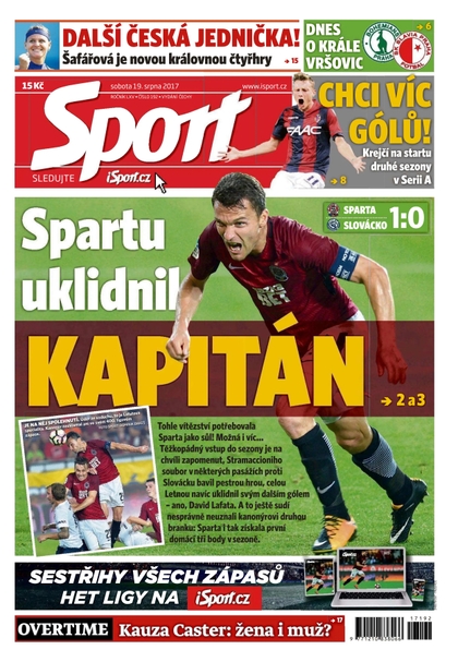 E-magazín Sport - 19.8.2017 - CZECH NEWS CENTER a. s.
