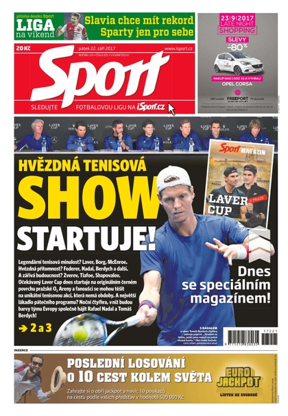 E-magazín Sport - 22.9.2017 - CZECH NEWS CENTER a. s.