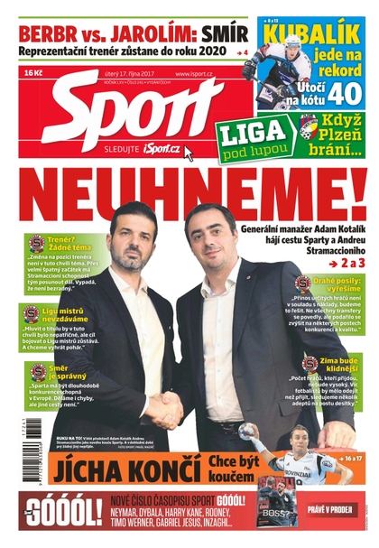 E-magazín Sport - 17.10.2017 - CZECH NEWS CENTER a. s.
