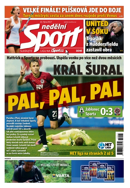 E-magazín Nedělní Sport - 22.10.2017 - CZECH NEWS CENTER a. s.