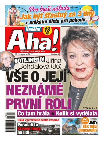 E-magazín Nedělní AHA! - 12.11.2017 - CZECH NEWS CENTER a. s.