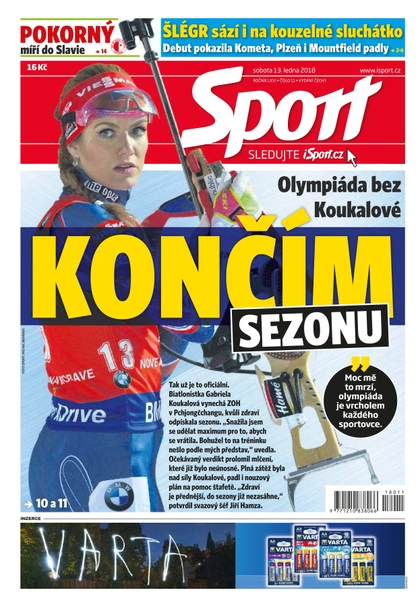 E-magazín Sport - 13.1.2018 - CZECH NEWS CENTER a. s.