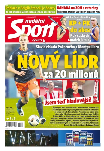 E-magazín Nedělní Sport - 14.1.2018 - CZECH NEWS CENTER a. s.