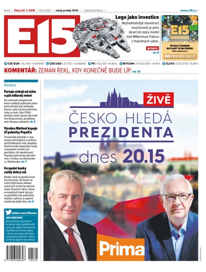 E-magazín E15 - 23.1.2018 - CZECH NEWS CENTER a. s.
