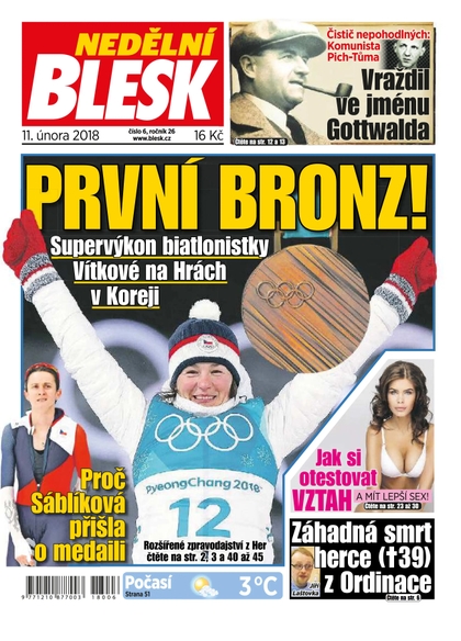 E-magazín Nedělní Blesk - 11.2.2018 - CZECH NEWS CENTER a. s.