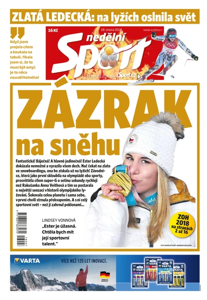 E-magazín Nedělní Sport - 18.2.2018 - CZECH NEWS CENTER a. s.