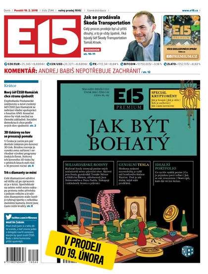 E-magazín E15 - 19.2.2018 - CZECH NEWS CENTER a. s.