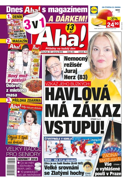 E-magazín AHA! - 22.2.2018 - CZECH NEWS CENTER a. s.