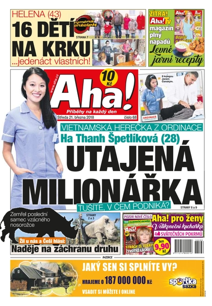 E-magazín AHA! - 21.3.2018 - CZECH NEWS CENTER a. s.