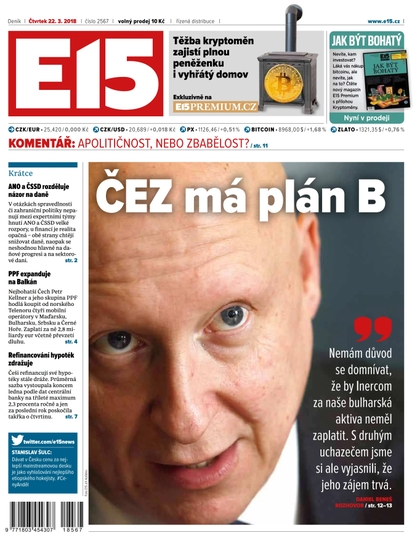 E-magazín E15 - 22.3.2018 - CZECH NEWS CENTER a. s.