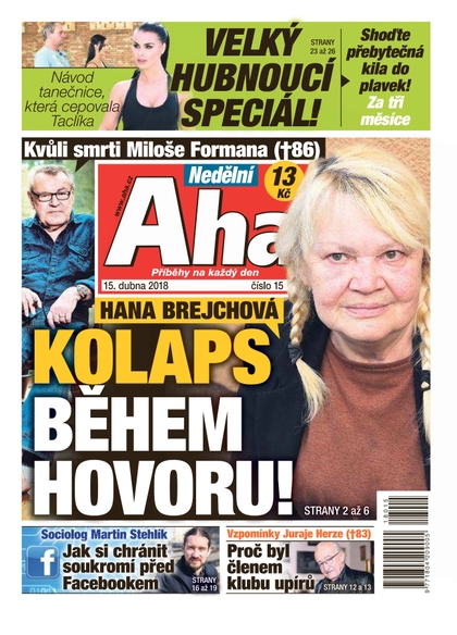 E-magazín Nedělní AHA! - 15.4.2018 - CZECH NEWS CENTER a. s.