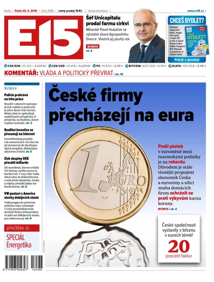 E-magazín E15 - 20.4.2018 - CZECH NEWS CENTER a. s.