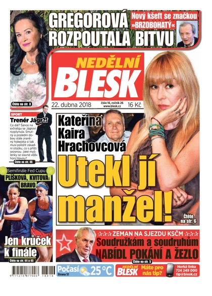 E-magazín Nedělní Blesk - 22.4.2018 - CZECH NEWS CENTER a. s.