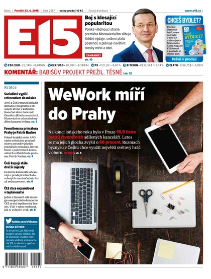 E-magazín E15 - 23.4.2018 - CZECH NEWS CENTER a. s.