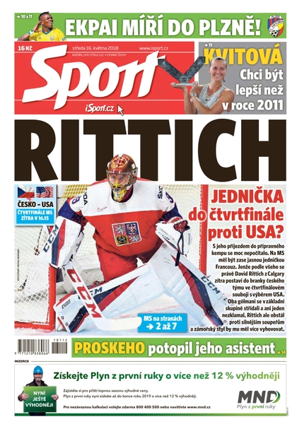 E-magazín Sport - 16.5.2018 - CZECH NEWS CENTER a. s.