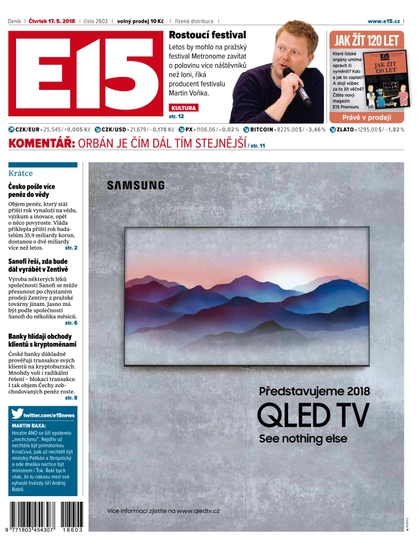 E-magazín E15 - 17.5.2018 - CZECH NEWS CENTER a. s.