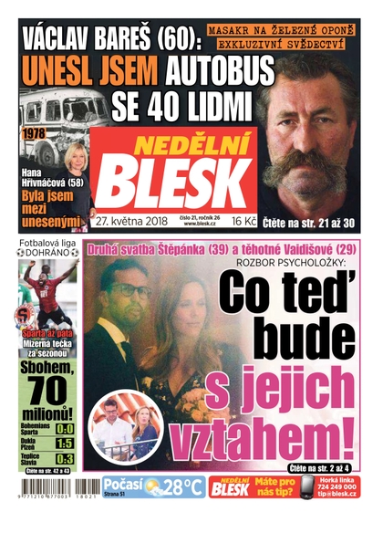 E-magazín Nedělní Blesk - 27.5.2018 - CZECH NEWS CENTER a. s.
