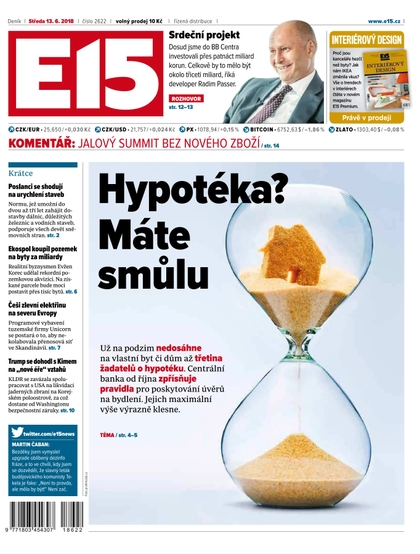 E-magazín E15 - 13.6.2018 - CZECH NEWS CENTER a. s.