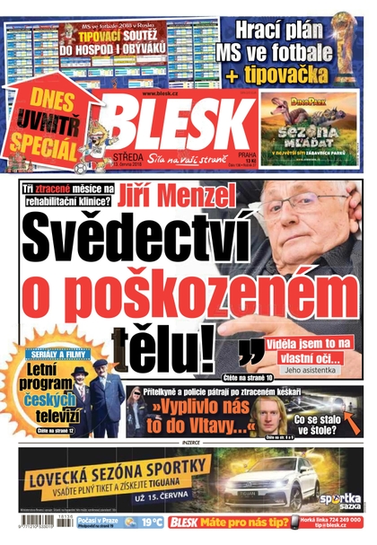 E-magazín Blesk - 13.6.2018 - CZECH NEWS CENTER a. s.
