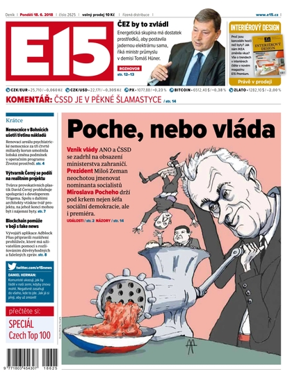 E-magazín E15 - 18.6.2018 - CZECH NEWS CENTER a. s.
