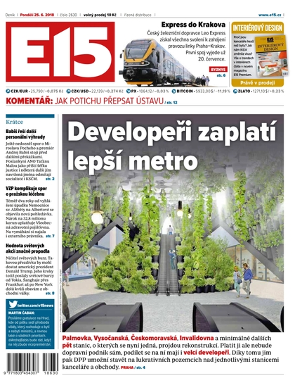 E-magazín E15 - 25.6.2018 - CZECH NEWS CENTER a. s.