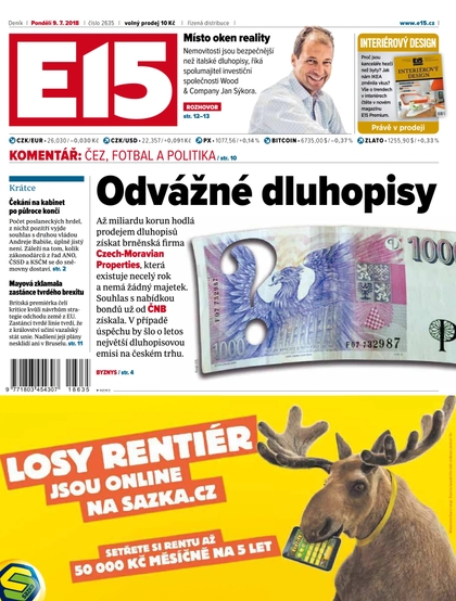 E-magazín E15 - 9.7.2018 - CZECH NEWS CENTER a. s.