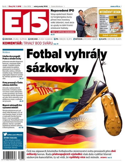 E-magazín E15 - 10.7.2018 - CZECH NEWS CENTER a. s.