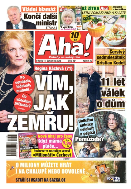 E-magazín AHA! - 18.7.2018 - CZECH NEWS CENTER a. s.