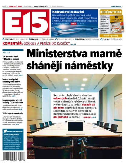 E-magazín E15 - 20.7.2018 - CZECH NEWS CENTER a. s.