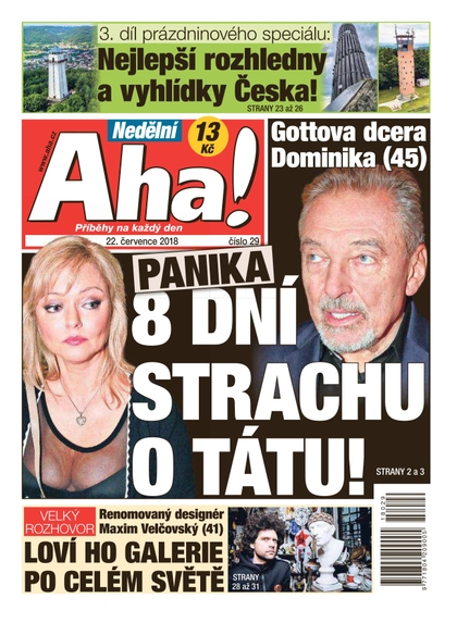 E-magazín Nedělní AHA! - 22.7.2018 - CZECH NEWS CENTER a. s.