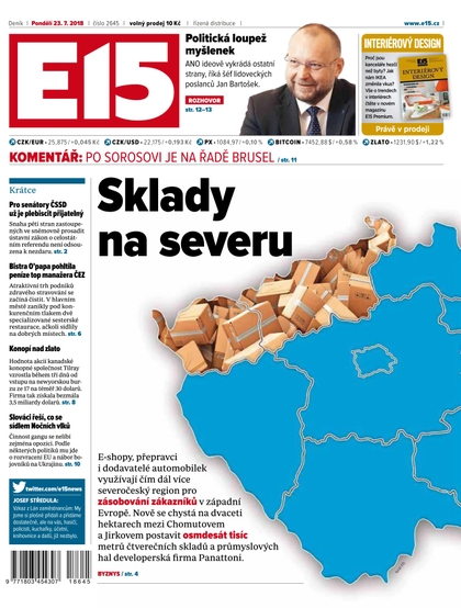E-magazín E15 - 23.7.2018 - CZECH NEWS CENTER a. s.