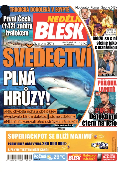 E-magazín Nedělní Blesk - 5.8.2018 - CZECH NEWS CENTER a. s.
