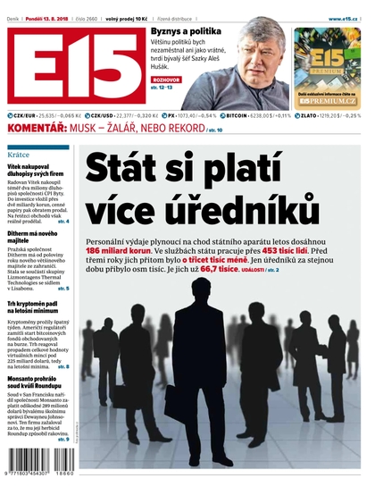 E-magazín E15 - 13.8.2018 - CZECH NEWS CENTER a. s.