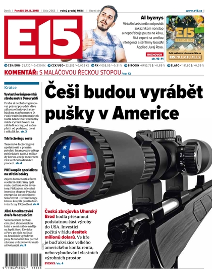 E-magazín E15 - 20.8.2018 - CZECH NEWS CENTER a. s.